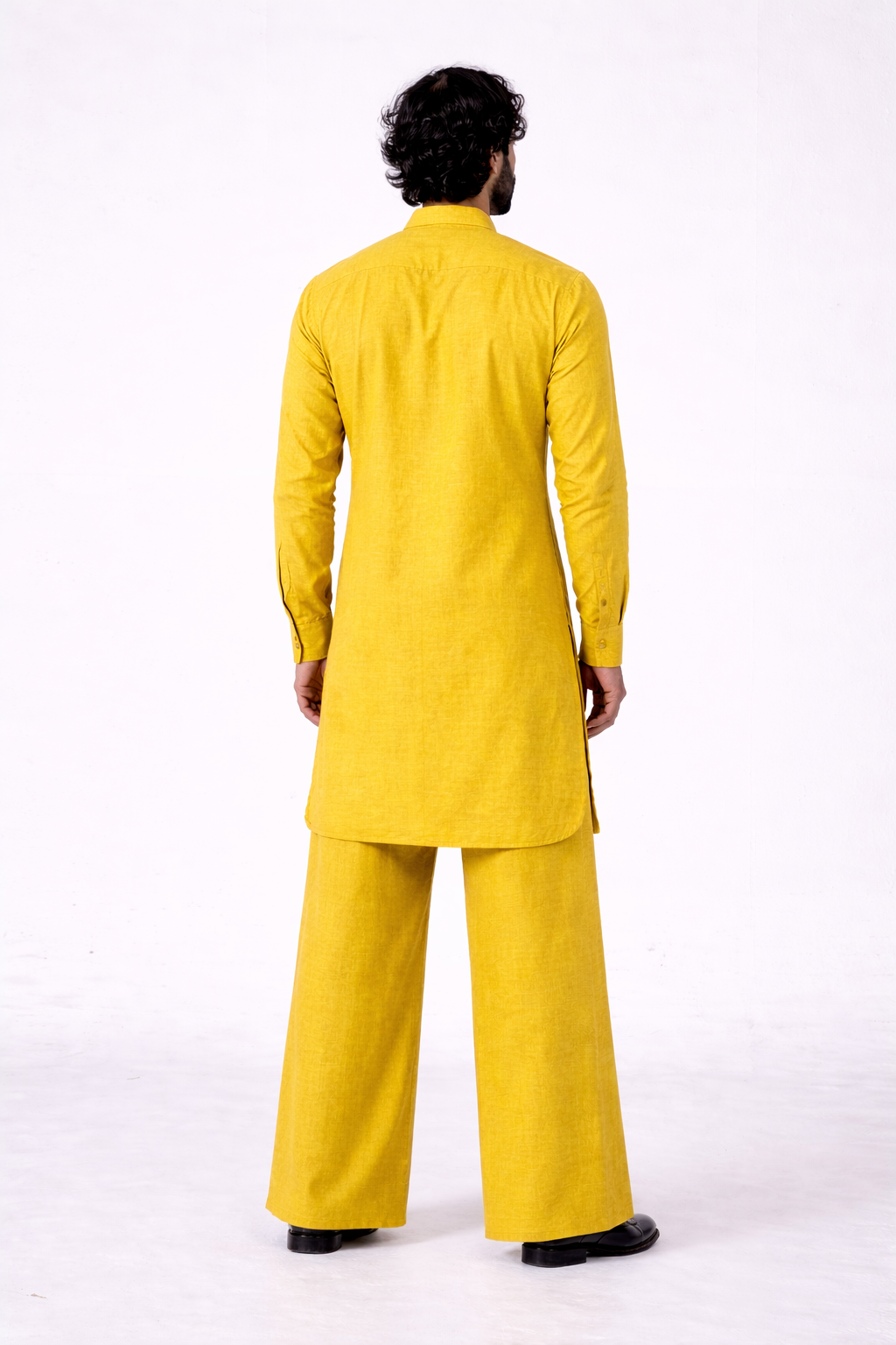 HIRANYAM LINEN MEN'S LONG KURTA SET