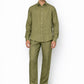 Olive Green Linen Pants for Men