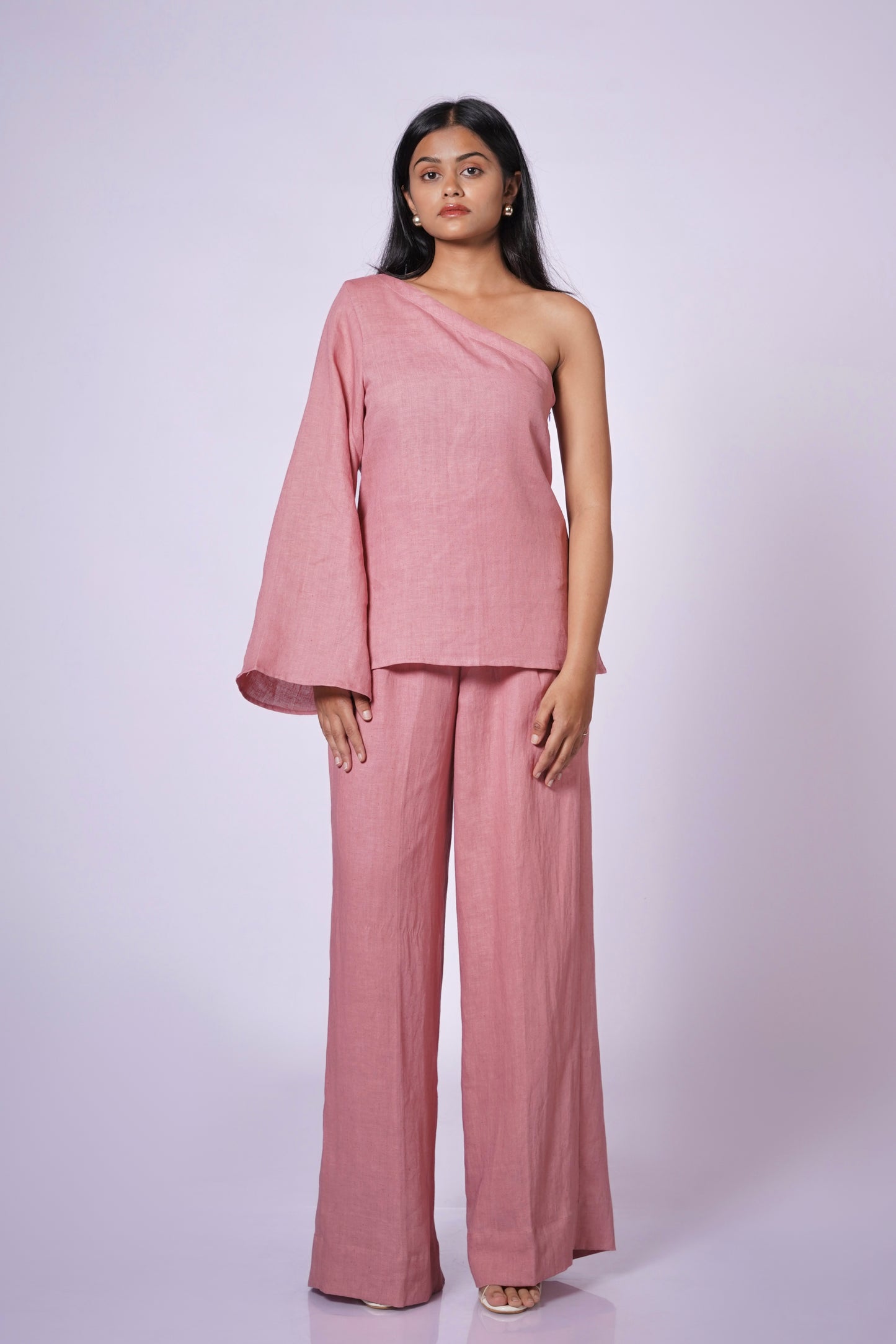 ROZMAY ONE SHOULDER LINEN SET