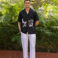 WHISPERING WINGS - EMBROIDERED PURE LINEN SHIRT MEN