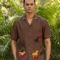ECHOES OF THE WILD - EMBROIDERED PURE LINEN SHIRT MEN