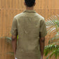 HONEYCOMB AFFAIR- EMBROIDERED PURE LINEN SHIRT MEN
