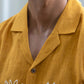 SUNFLOWER CHAPTER - EMBROIDERED PURE LINEN SHIRT MEN