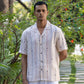 DASHES AND DREAMS - EMBROIDERED PURE LINEN SHIRT MEN