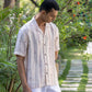 DASHES AND DREAMS - EMBROIDERED PURE LINEN SHIRT MEN
