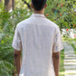 DASHES AND DREAMS - EMBROIDERED PURE LINEN SHIRT MEN