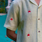 MAGIC MUSHROOMS - EMBROIDERED PURE LINEN SHIRT MEN