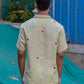 MAGIC MUSHROOMS - EMBROIDERED PURE LINEN SHIRT MEN