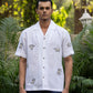 HARING HUES - EMBROIDERED PURE LINEN SHIRT MEN