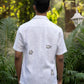 HARING HUES - EMBROIDERED PURE LINEN SHIRT MEN