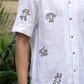 HARING HUES - EMBROIDERED PURE LINEN SHIRT MEN