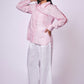 BABY PINK LINEN SHIRT WITH SATIN DETAILING