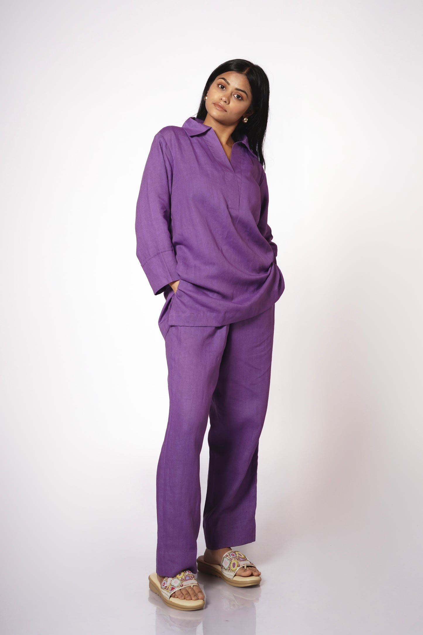 JAMUNI LINEN KURTA SET