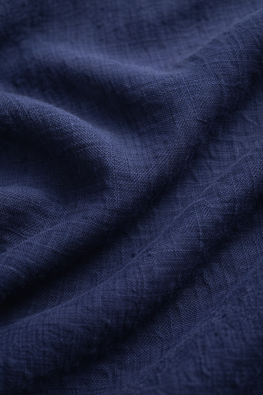 Navy Blue Linen Short Kurta Set for Men