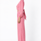 Rosa Linen Tie Back Set – Pink Linen Set for Women