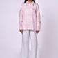 BABY PINK LINEN SHIRT WITH SATIN DETAILING