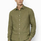 Olive Green Linen Shirt for Men