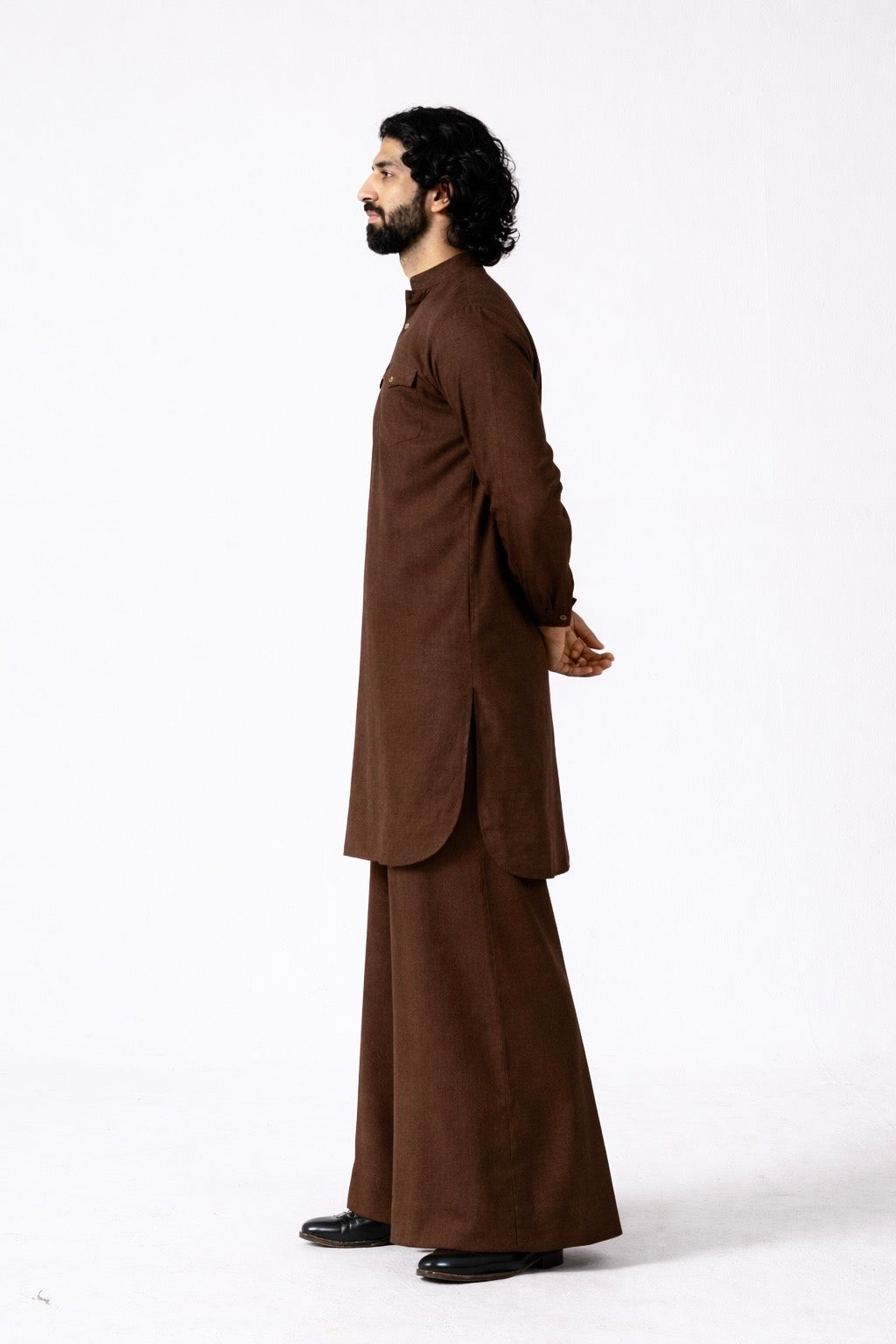 KAHA LINEN MEN'S LONG KURTA SET