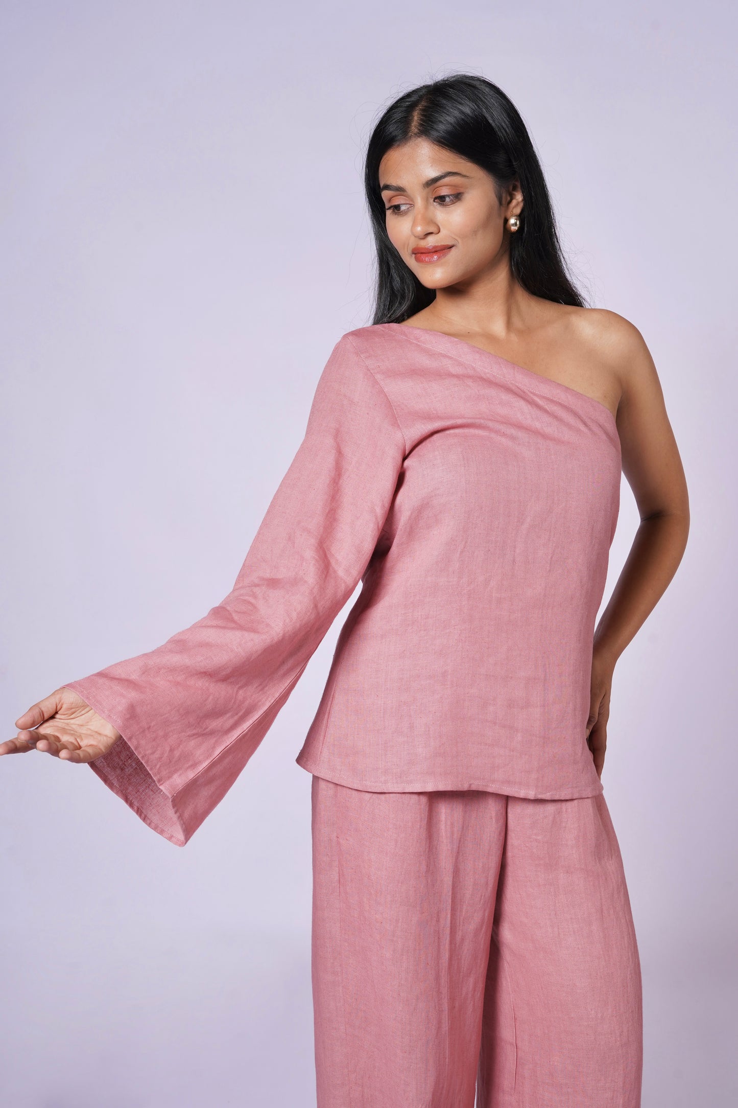 ROZMAY ONE SHOULDER LINEN SET