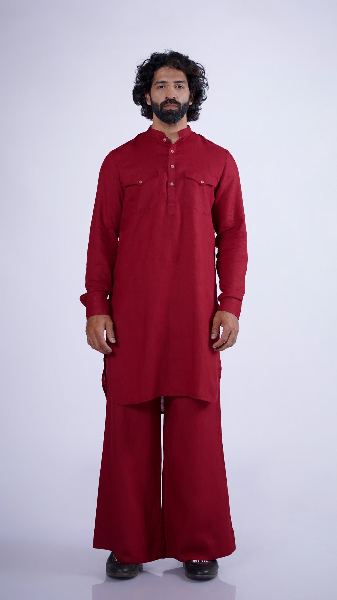 SHAHIBIND LINEN MEN'S LONG KURTA SET
