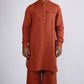 SHAHMAI LINEN MEN'S LONG KURTA SET