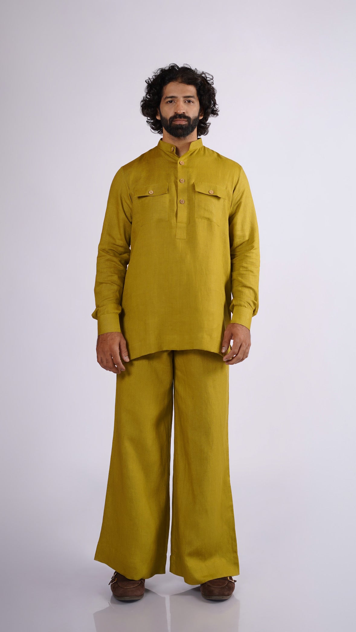 PIYARI LINEN MEN'S KURTA SET