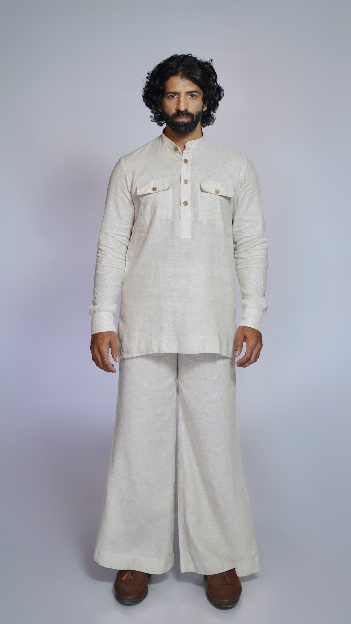 DHRITRI LINEN MEN'S KURTA SET