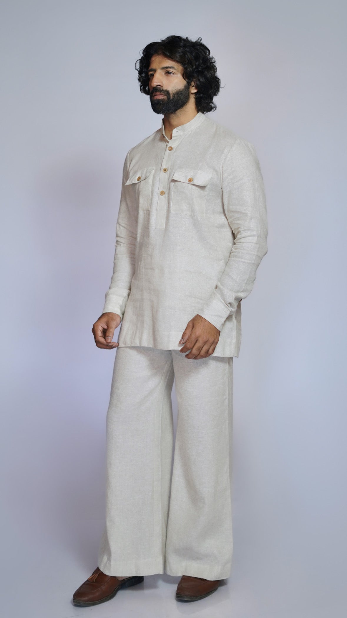 DHRITRI LINEN MEN'S KURTA SET