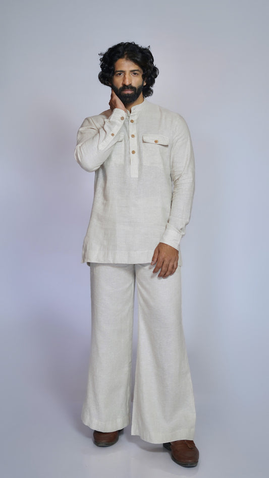 DHRITRI LINEN MEN'S KURTA SET