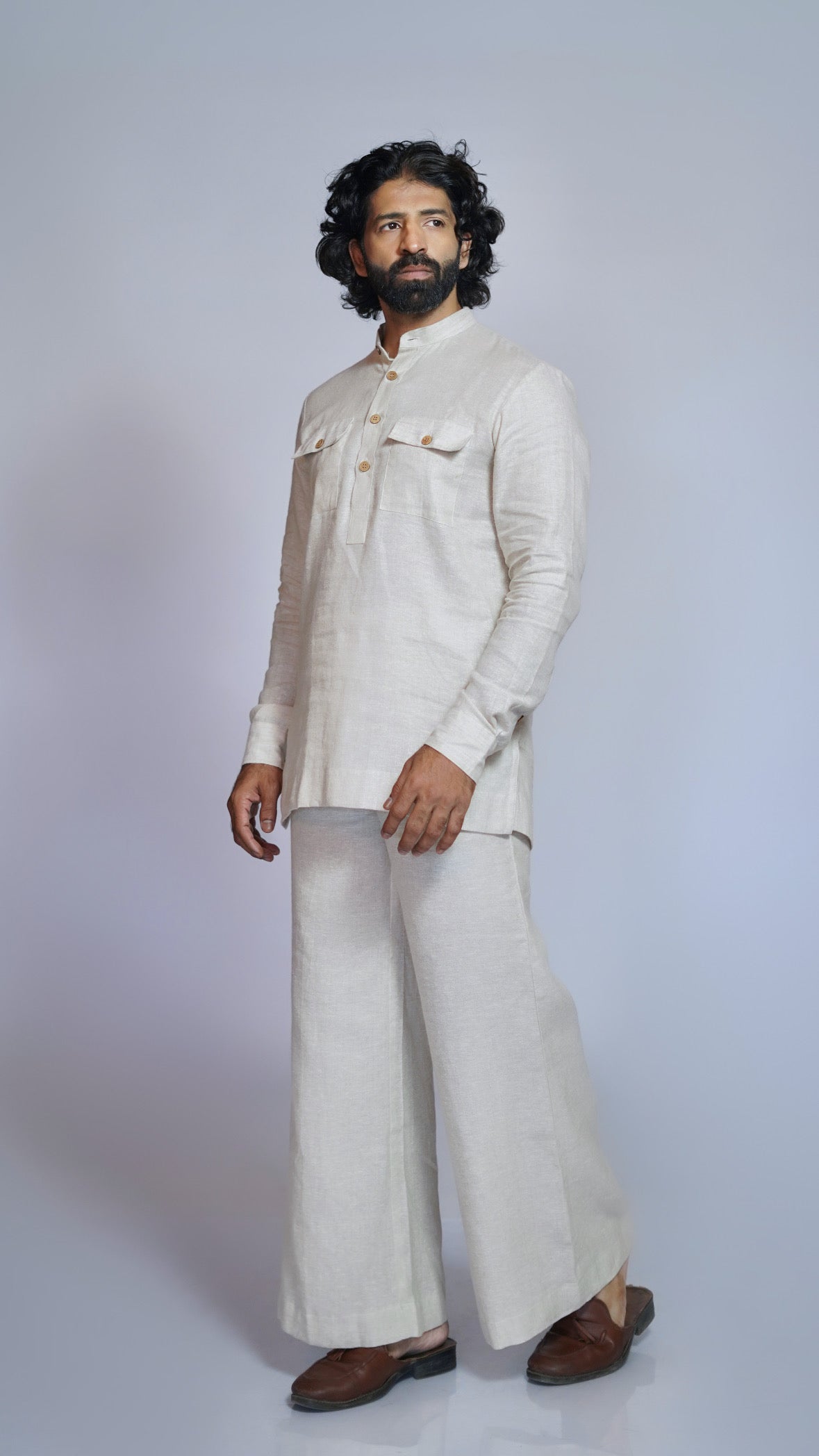 DHRITRI LINEN MEN'S KURTA SET
