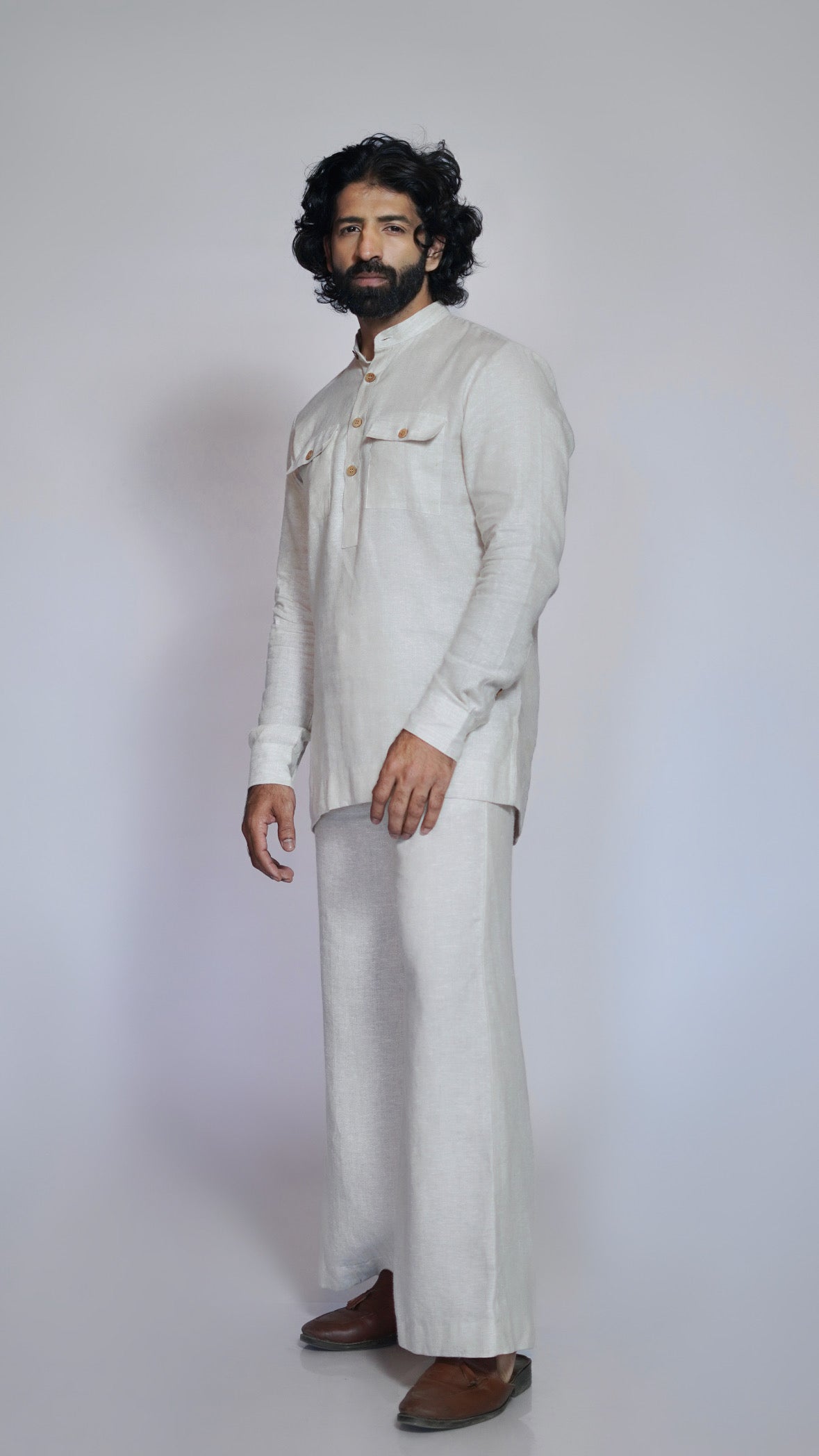 DHRITRI LINEN MEN'S KURTA SET