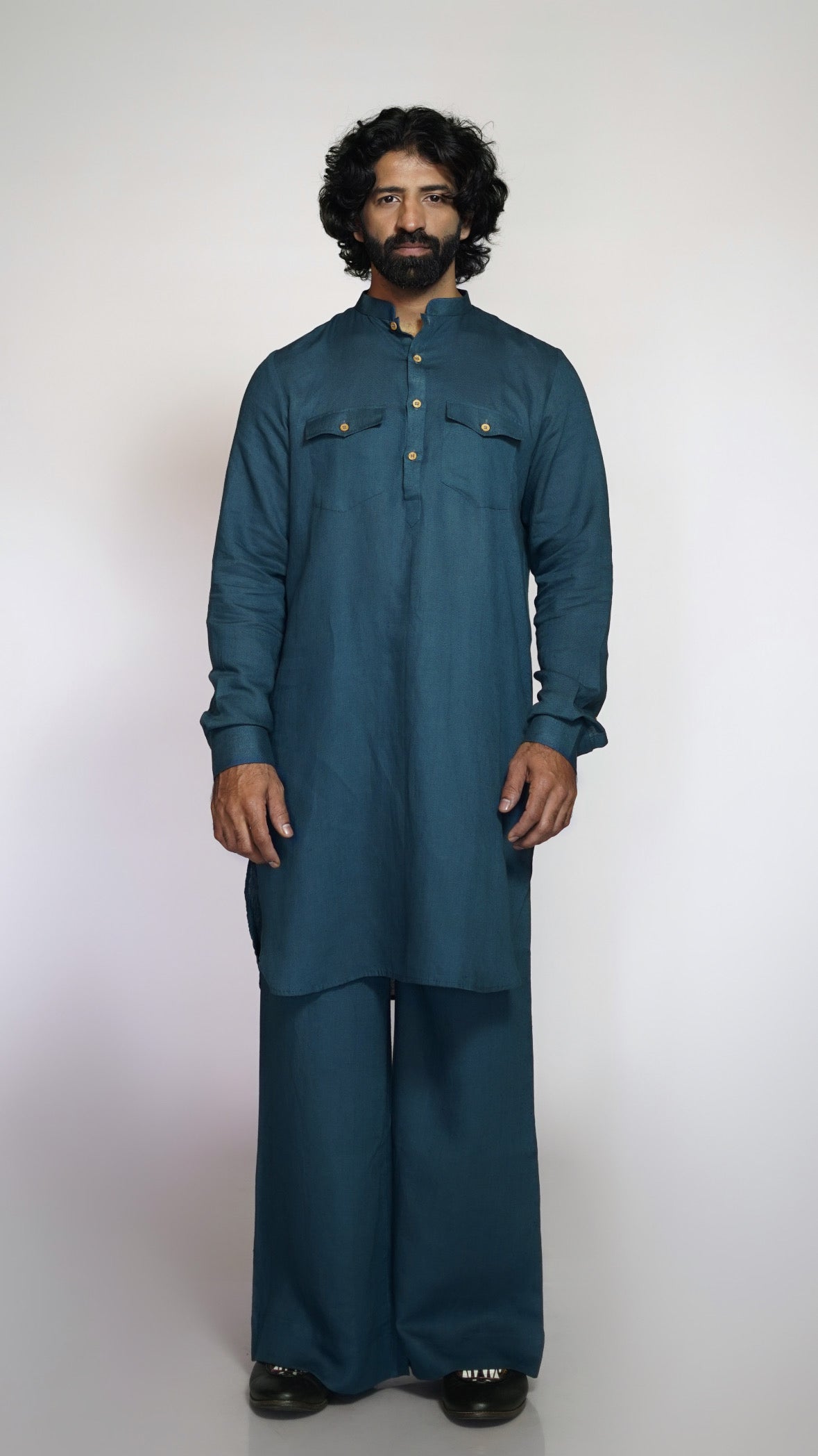 NEEL LINEN MEN'S LONG KURTA SET