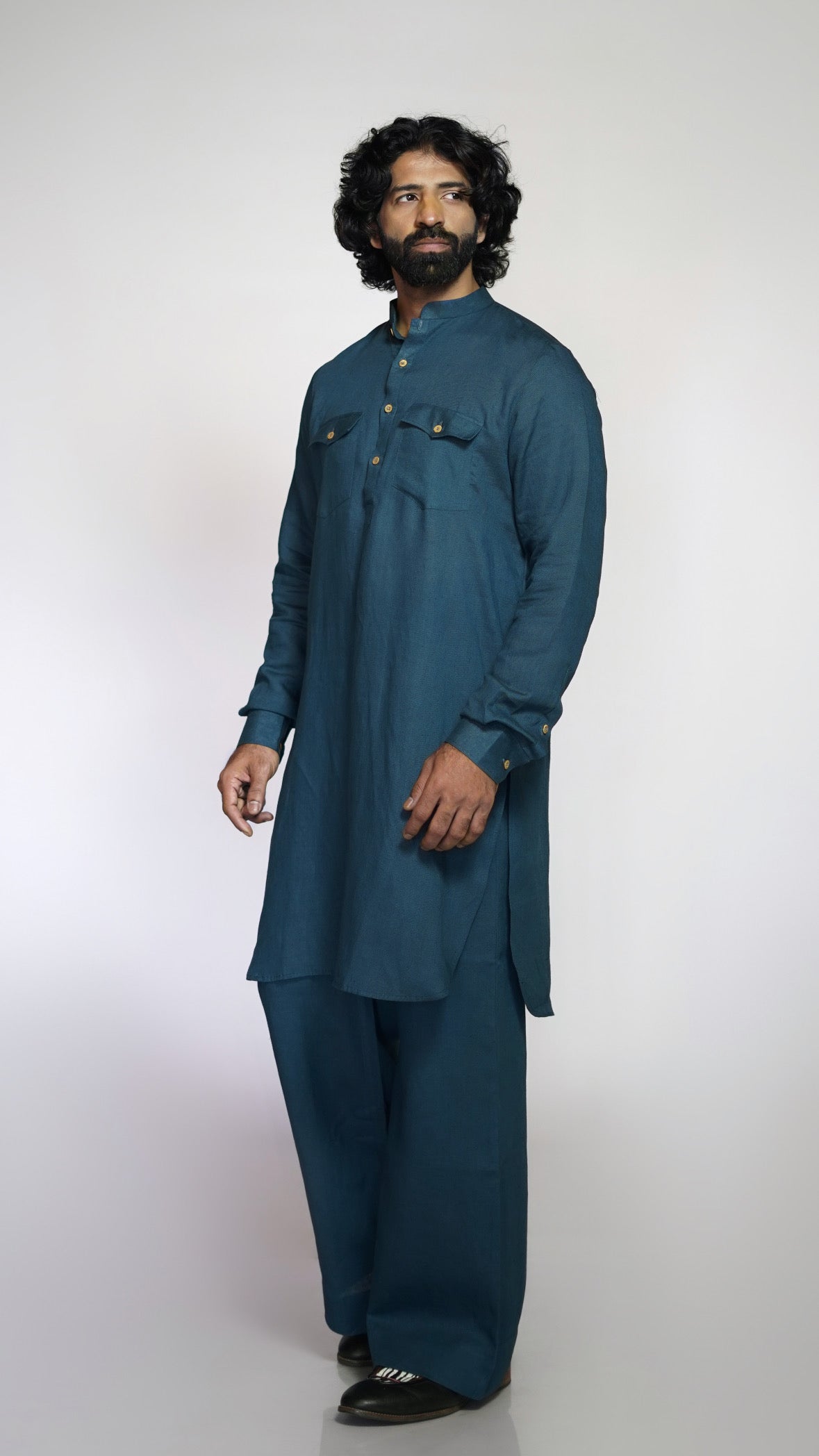 NEEL LINEN MEN'S LONG KURTA SET