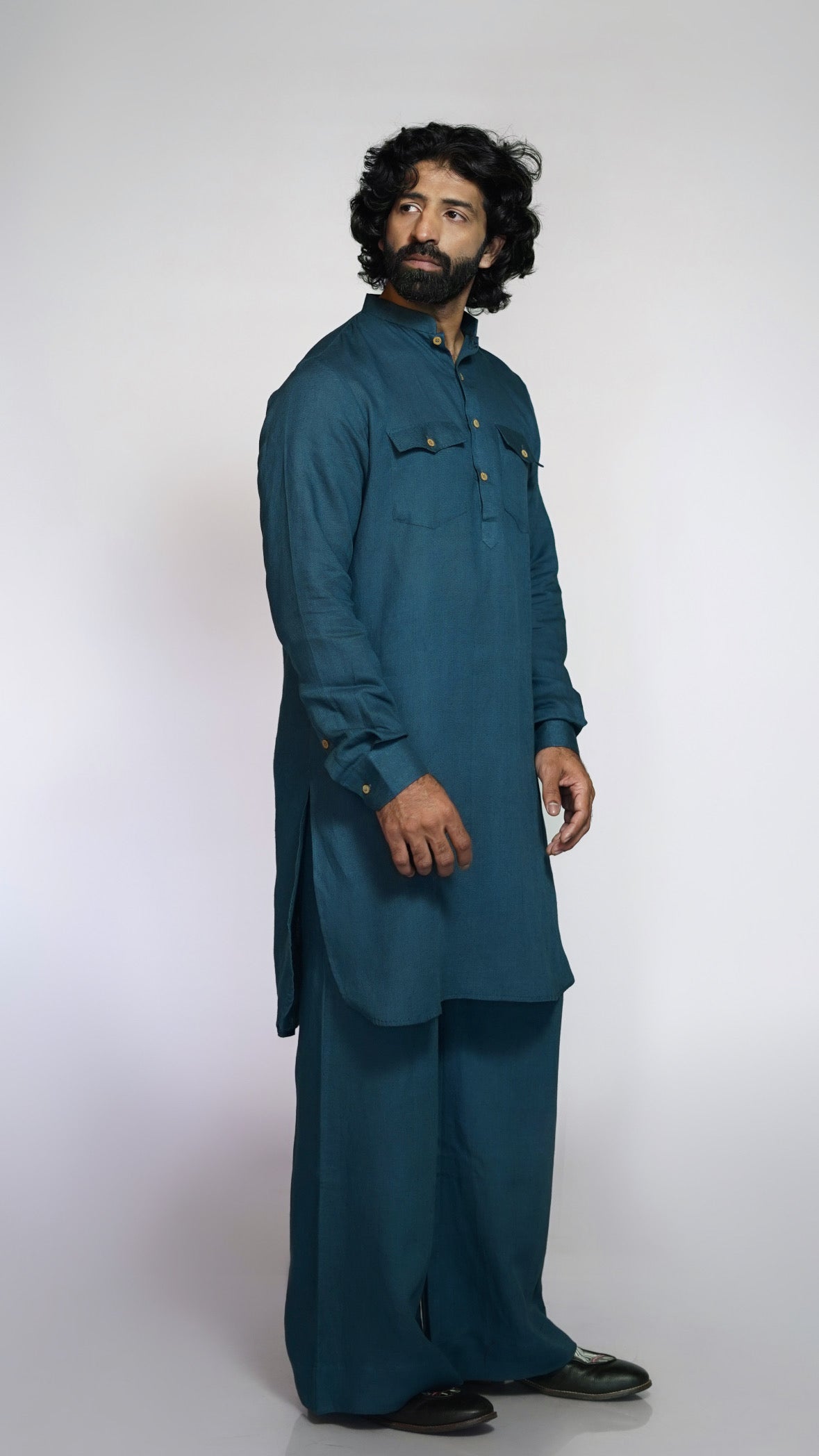NEEL LINEN MEN'S LONG KURTA SET