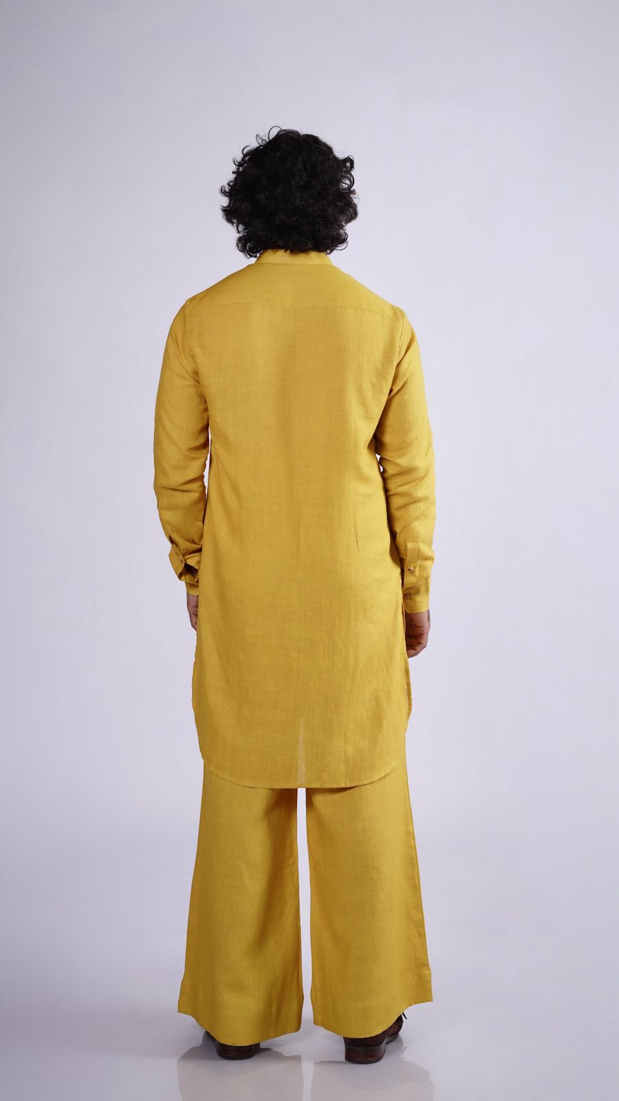 HIRANYAM LINEN MEN'S LONG KURTA SET