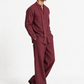 Aariz Linen Set for Men in rich plum, side view