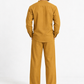 Abeer mustard gold linen set for men back view