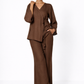 Adjustable Waist Tie Detail – Linen Wrap Top in Kaha Set for Women