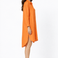 Angarika women's orange linen shirt dress side view