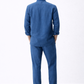 Back view of Blue Dune pure linen set for men highlighting clean tailoring