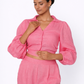 Breathable 100% Linen Fabric Texture – Rosa Set Linen Outfit for Women
