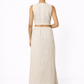 Earthy Natural Tie Front Knot Linen Set – Women’s Linen Co-Ord Set Back View