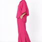 Farah Linen Kaftan Set for Women in pink – side view