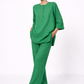 Harit Linen Kurta Set – Vibrant Green Linen Outfit for Women Side View