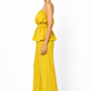Hiranyam yellow linen co-ord set for women side view
