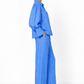 Jalneel Chalk Blue Linen Set for Women – side view