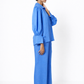 Jalneel Linen Set – Chalk Blue Linen Outfit Set for Women Side View