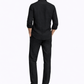 Back view of Kaal Pure Linen Set for men in black