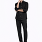 Men styling black linen co-ord set for modern summer wear