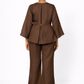 Kaha Linen Wrap Set – Women’s Linen Outfit Set Back View